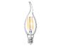Ampoule LED en forme de flamme avec filaments visibles