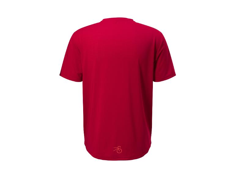 T-shirt rouge pour cycliste.
