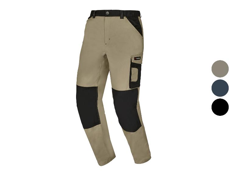 Pantalon de travail Parkside beige et noir.