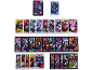 Cartes de jeu de société sur le thème des robots transformables, avec des personnages et des véhicules.