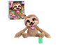 Peluche interactive paresseux avec accessoire dans et hors de sa boîte