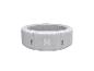 Spa gonflable rond gris avec intérieur blanc.