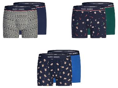 Happy Shorts Lot de 2 caleçons boxeurs homme