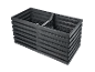 Bac de plantation modulaire empilable : design contemporain.