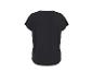 T-shirt noir à manches courtes et col rond, vue de dos