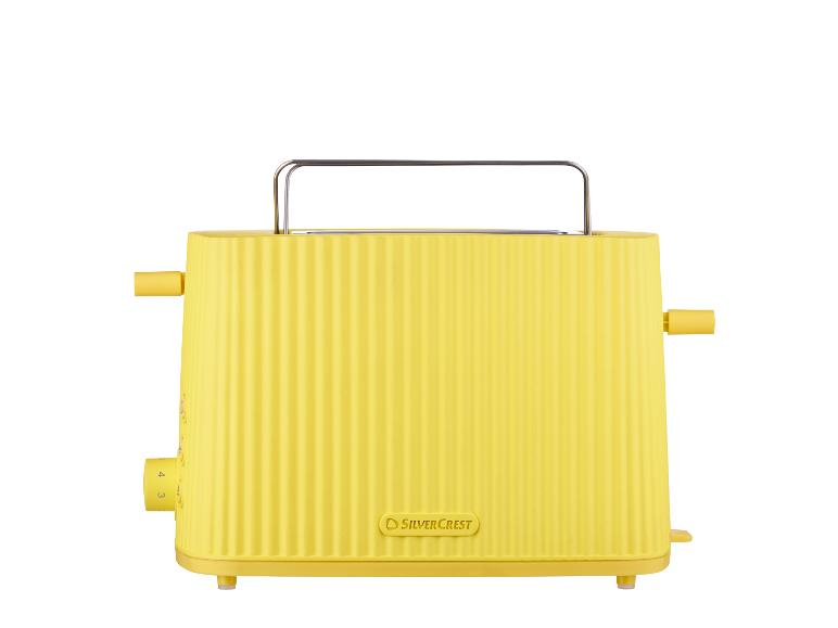 Grille-pain jaune SilverCrest sur fond blanc
