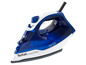 Un fer à repasser à vapeur Tefal bleu.