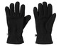 Une paire de gants en polaire noirs.