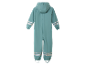 Combinaison imperméable pour enfant, couleur menthe à l'eau, avec bandes réfléchissantes.