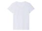 T-shirt blanc à manches courtes, vue arrière.