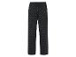 Pantalon noir avec un motif répété d'un logo.