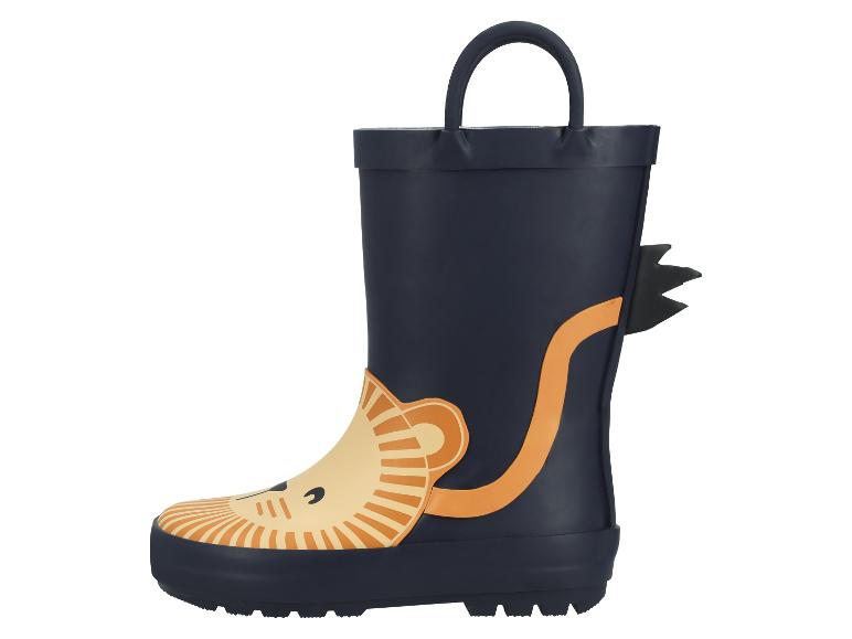 Bottes de pluie enfant bleu marine avec motif lion