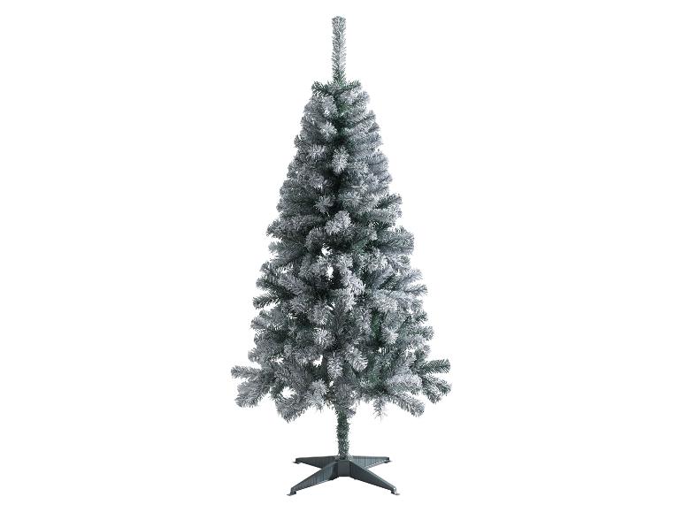 Sapin de Noël artificiel floqué avec support.
