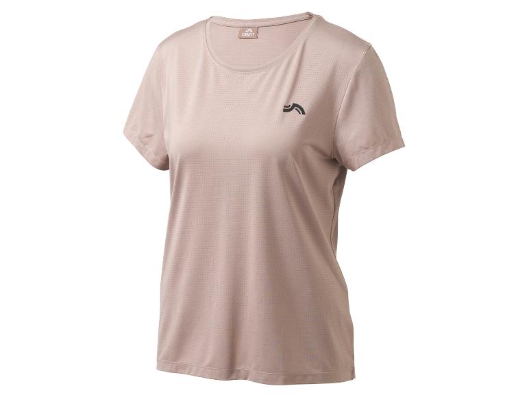 T-shirt de sport marron clair à manches courtes et col rond