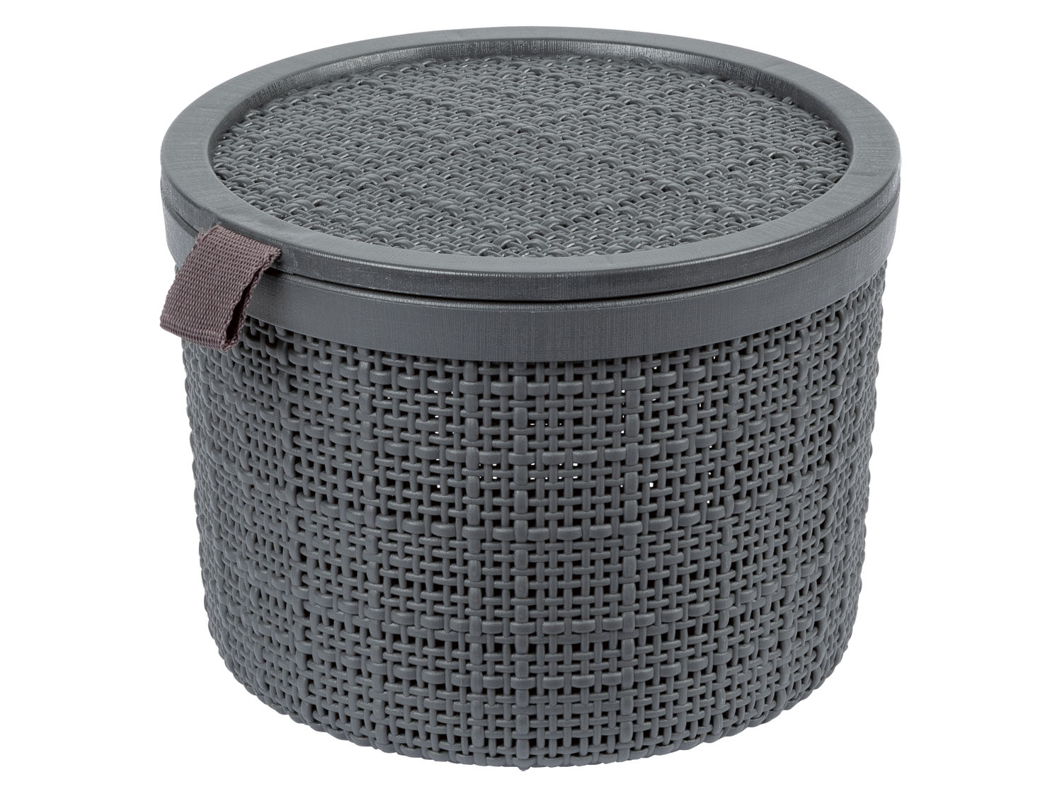Curver Panière de rangement avec couvercle, 2 L (anthracite)