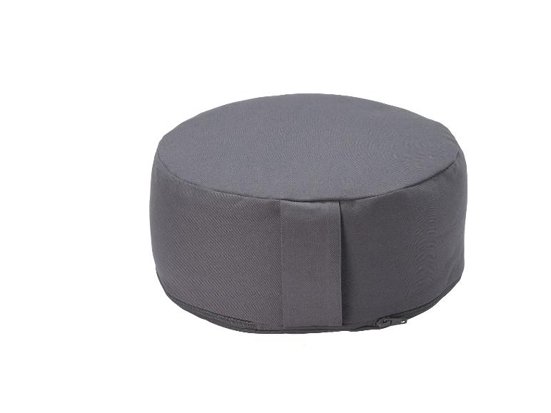 Coussin de méditation ou d'assise gris avec fermeture éclair