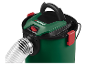 Un aspirateur Parkside vert avec un tuyau transparent.