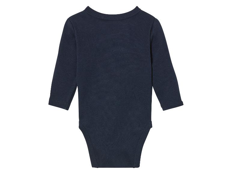 Body bébé manches longues, couleur marine.