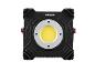 Une lampe de travail LED Parkside Performance avec une source de lumière ronde brillante.