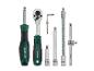 Jeu d'outils Parkside avec cliquet, rallonges et douilles.