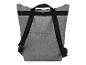 Sac à dos gris avec bretelles noires, vue arrière
