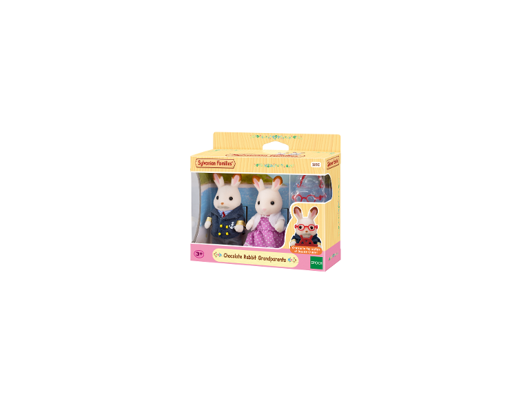 Pack de lapins Sylvanian Families, grands-parents lapins chocolat, âge 3+