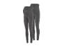Deux paires de leggings de maternité gris foncé.