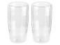 Deux tasses isolées en verre pour le café ou le thé.