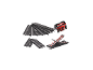 Kit d'extension CARRERA avec rails droits, changements de voie et tremplin
