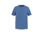 T-shirt bleu à manches courtes pour homme avec col rond.