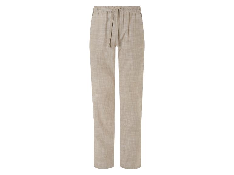 Pantalon beige avec élastique à la taille