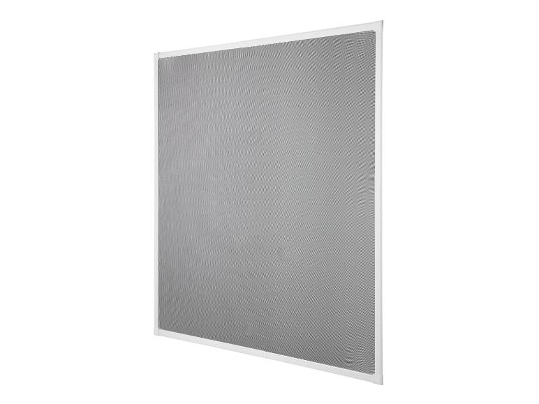 Moustiquaire rectangulaire blanche avec filet, vue en angle.