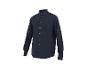 Chemise boutonnée à manches longues bleu foncé avec boutons blancs