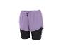 Shorts de sport femme avec leggings intérieurs, couleur lavande