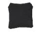 Coussin ou oreiller rectangulaire noir sur fond blanc