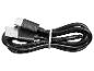 Câble de charge USB noir enroulé avec connecteurs USB-A et USB-C