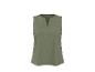 Haut sans manches vert olive avec col en V