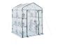 Serre de jardin portable avec couverture transparente et étagères pour plantes