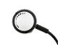 Bouton de commande rond avec réglage de min. à max. et un câble noir.