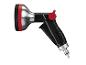 Un pistolet d'arrosage Parkside noir avec des détails rouges.