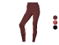 Leggings de sport rouge foncé avec empiècements en mesh.