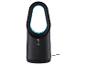 Ventilateur et purificateur d'air design noir et turquoise.