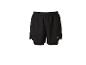 Short de course noir avec couche intérieure et logo réfléchissant.