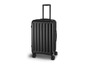 Une valise noire à roulettes de la marque Topmove.