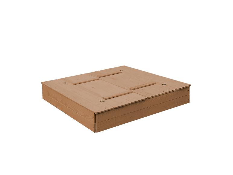 Bac à sable en bois avec couvercle.