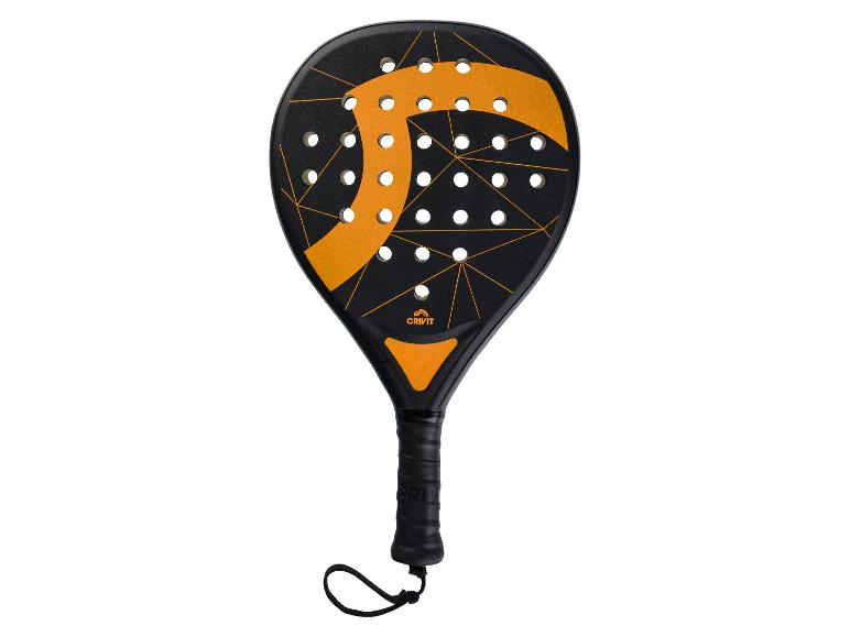 Raquette de padel Crivit noire et orange.