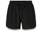 Shorts noirs avec une taille élastique et un cordon.