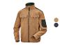 Une veste de travail beige avec des détails noirs de Parkside.