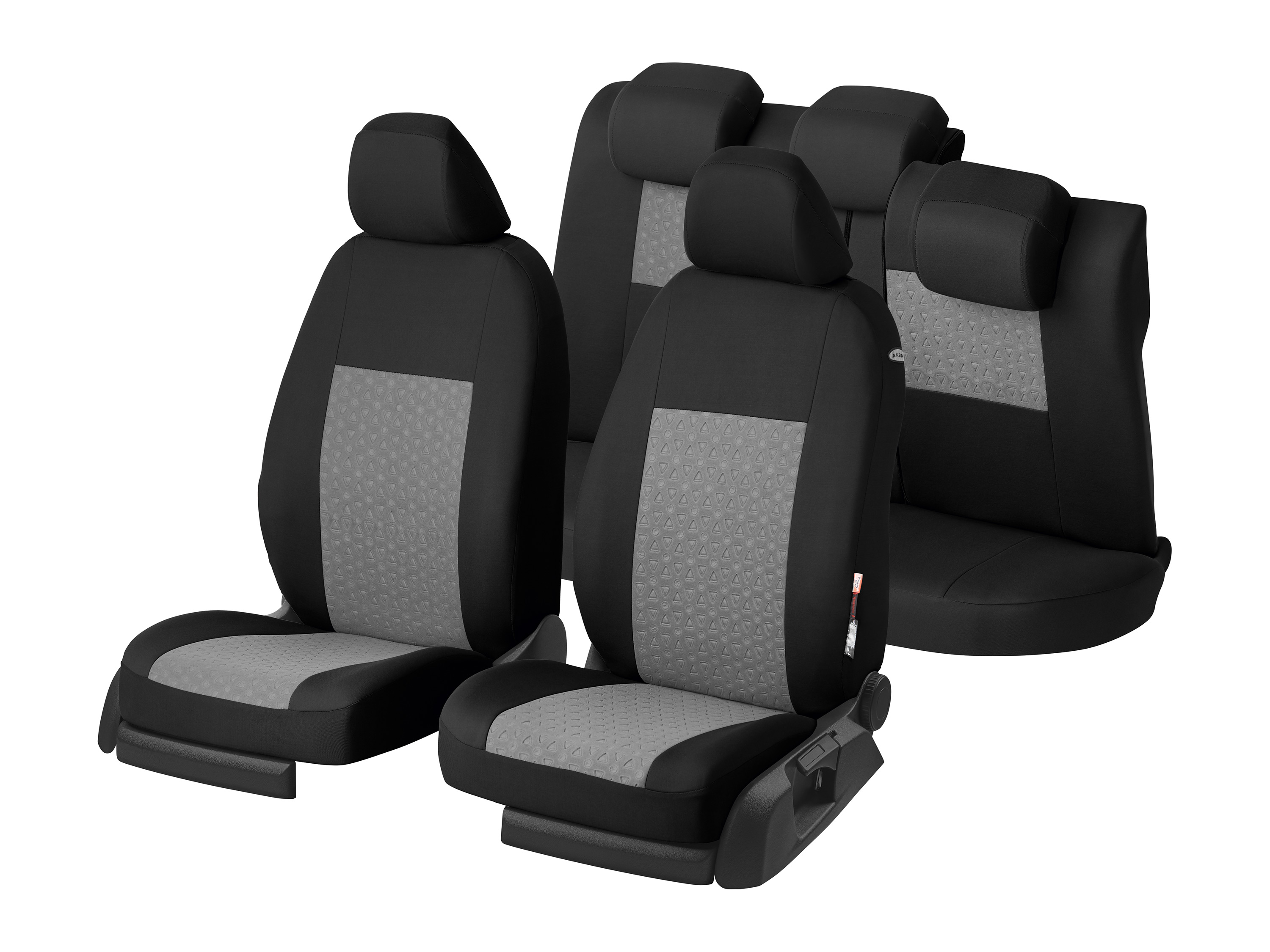 ULTIMATE SPEED® Housses de siège auto, 14 pièces (noir et gris)