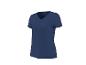 T-shirt bleu foncé à col en V pour femme